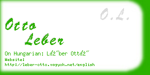 otto leber business card